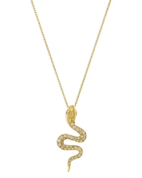 Bloomingdale's Fine Collection Diamond Snake Pendant Necklace