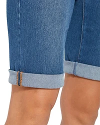Cuffed Denim Shorts