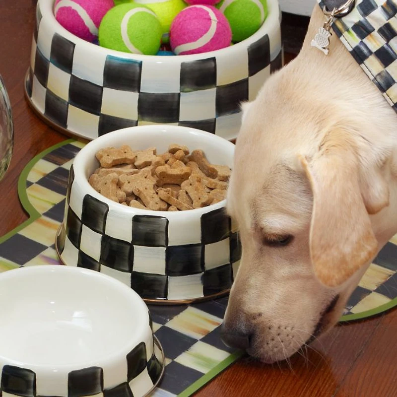 Courtly Check Enamel Pet Dish