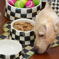 Courtly Check Enamel Pet Dish