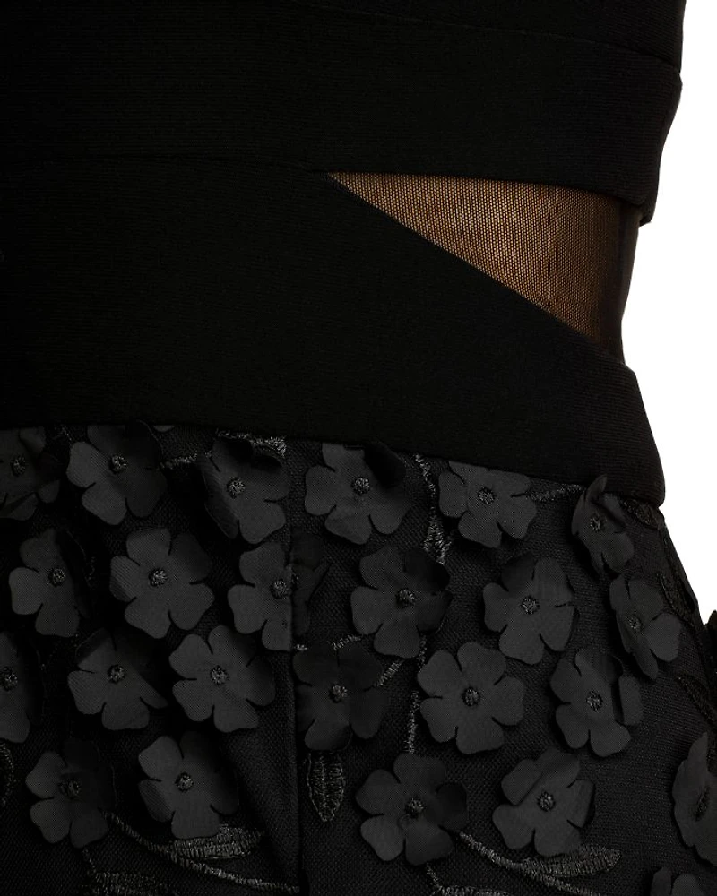 Floral Applique Gown - Exclusive