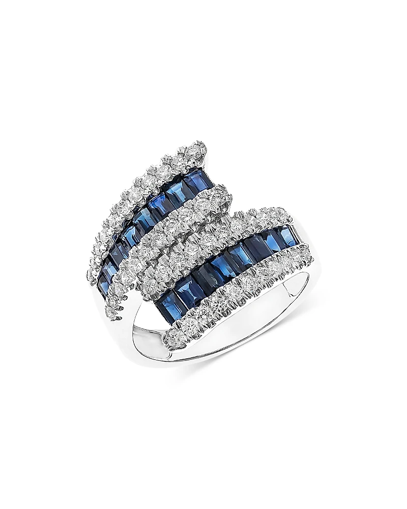 Bloomingdales Sapphire & Diamond Bypass Ring