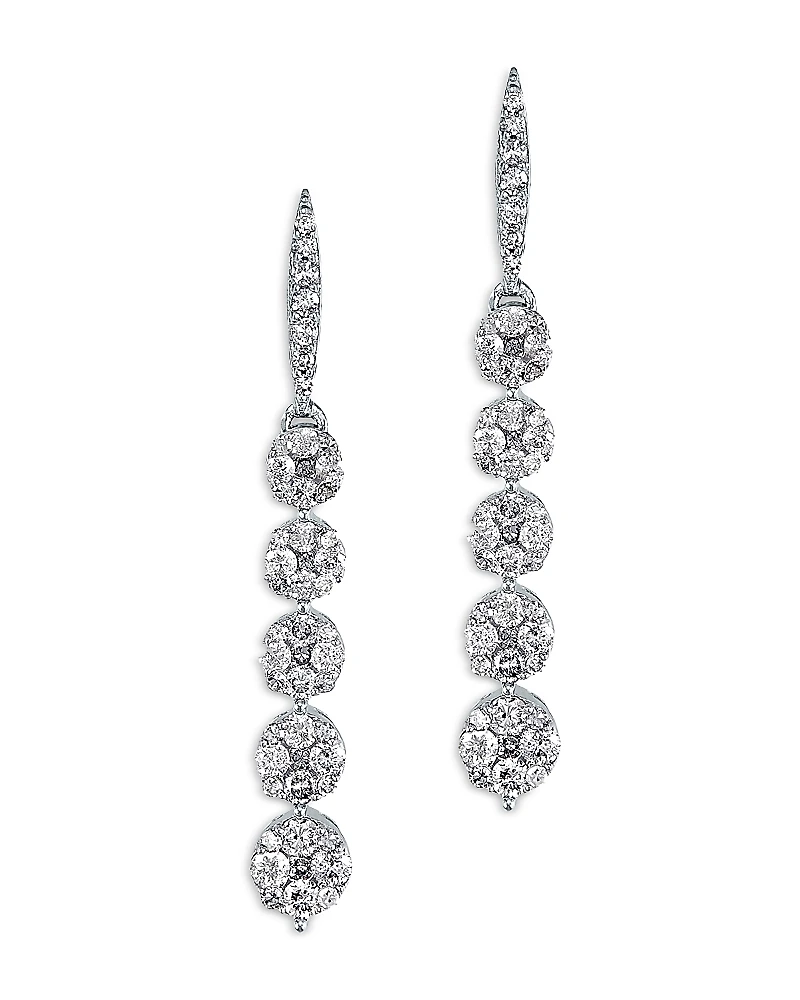 Bloomingdale's Fine Collection Diamond Cluster Linear Earrings
