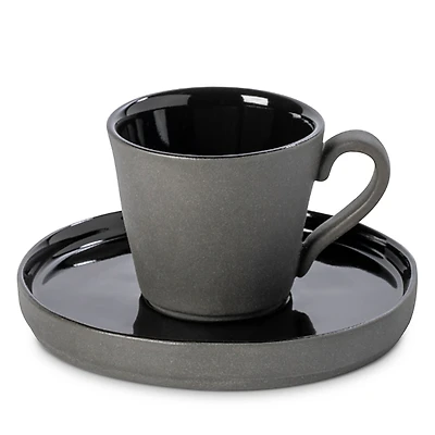 Costa Nova Lagoa Eco Gris Espresso Cup & Saucer