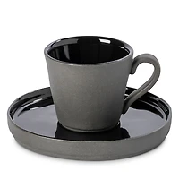 Costa Nova Lagoa Eco Gris Espresso Cup & Saucer
