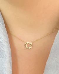 14K Yellow Gold Diamond Love Knot Pendant Necklace, 18" - Exclusive