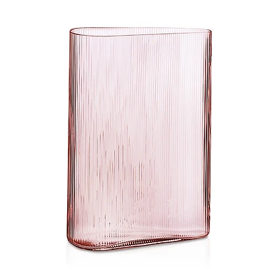 Nude Glass Mist Short Vase, Dusty Rose