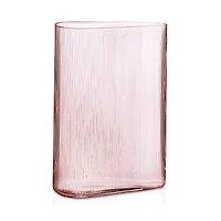 Nude Glass Mist Short Vase, Dusty Rose