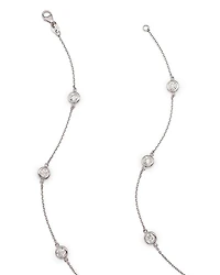 Diamond Station Necklace in 14K White Gold, 2.60 tcw