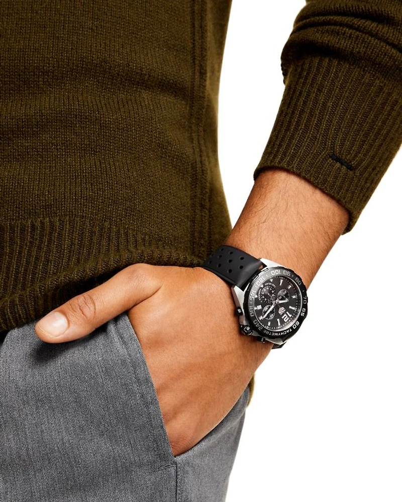 Formula 1 Quartz Men's Black Rubber Chronograph, 43mm
