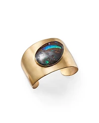 Annette Ferdinandsen Design 10K & 18K Yellow Gold Boulder Opal Roxy Cuff Bracelet