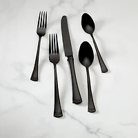 Portola 20-Piece Black Mirror Flatware Set