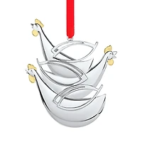 Nambe Twelve Days of Christmas Ornament - Three French Hens