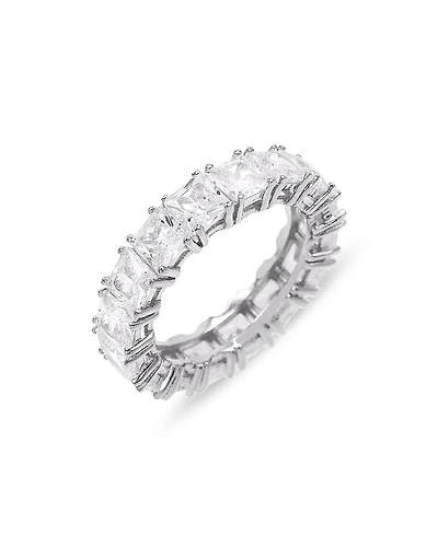 Adinas Jewels Princess Cut Cubic Zirconia Eternity Band Ring