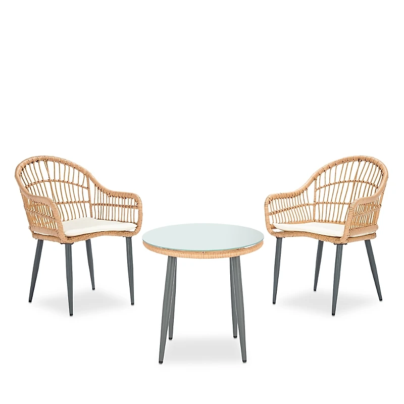 Safavieh Berlen 3-Piece Outdoor Lounger Set