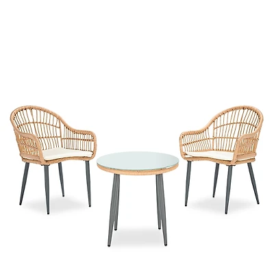 Safavieh Berlen 3-Piece Outdoor Lounger Set