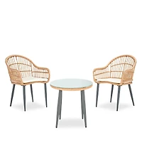 Safavieh Berlen 3-Piece Outdoor Lounger Set