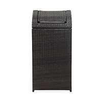 Safavieh Bishop Outdoor Wicker Trash Bin