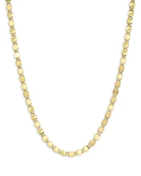 14K Yellow Gold Mirror Link Chain Necklace, 18"
