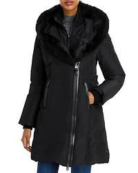 Kay Hooded Down Shearling Coat