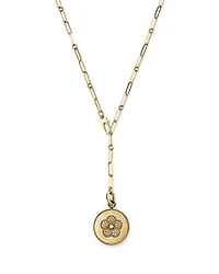 18K Yellow Gold Daisy Diamond Pendant Necklace, 19" - Exclusive