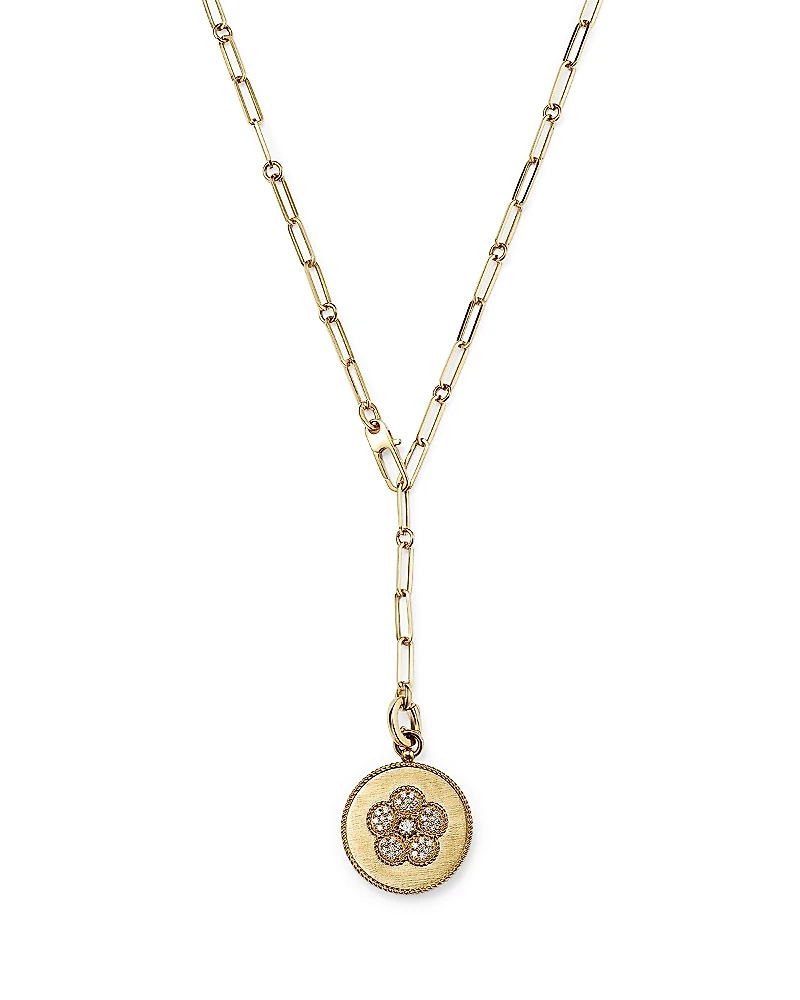 Roberto Coin 18K Yellow Gold Daisy Diamond Pendant Necklace
