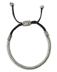 John Varvatos Collection Men's Men's Sterling Silver Simit Silver Beaded Bolo Bracelet