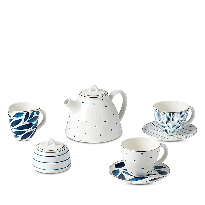 Lenox Blue Bay 9 Piece Tea Set for Two