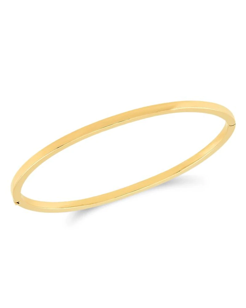 14K Yellow Gold Polished Bangle Bracelet