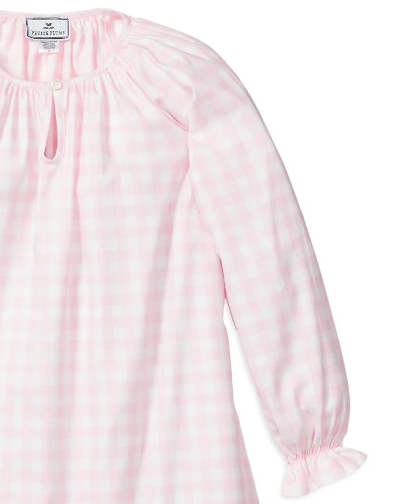Girls' Pink Gingham Delphine Nightgown - Baby, Little Kid, Big Kid
