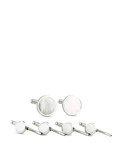 David Donahue Mother-of-Pearl Shirt Stud & Cufflink Set