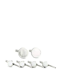 David Donahue Mother-of-Pearl Shirt Stud & Cufflink Set