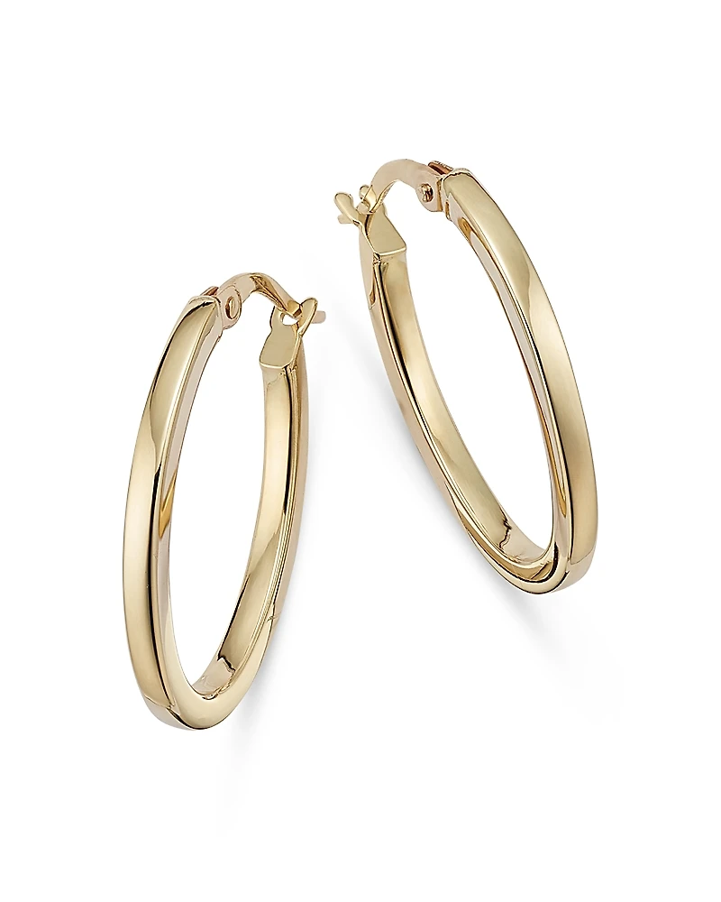 Alberto Amati 14K Yellow Gold Polished Oval Hoop Earrings