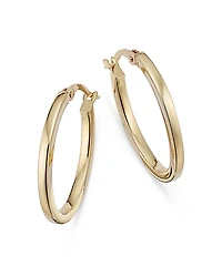 Alberto Amati 14K Yellow Gold Polished Oval Hoop Earrings