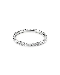 David Yurman 18K White Gold Collectibles Diamond Pave Band