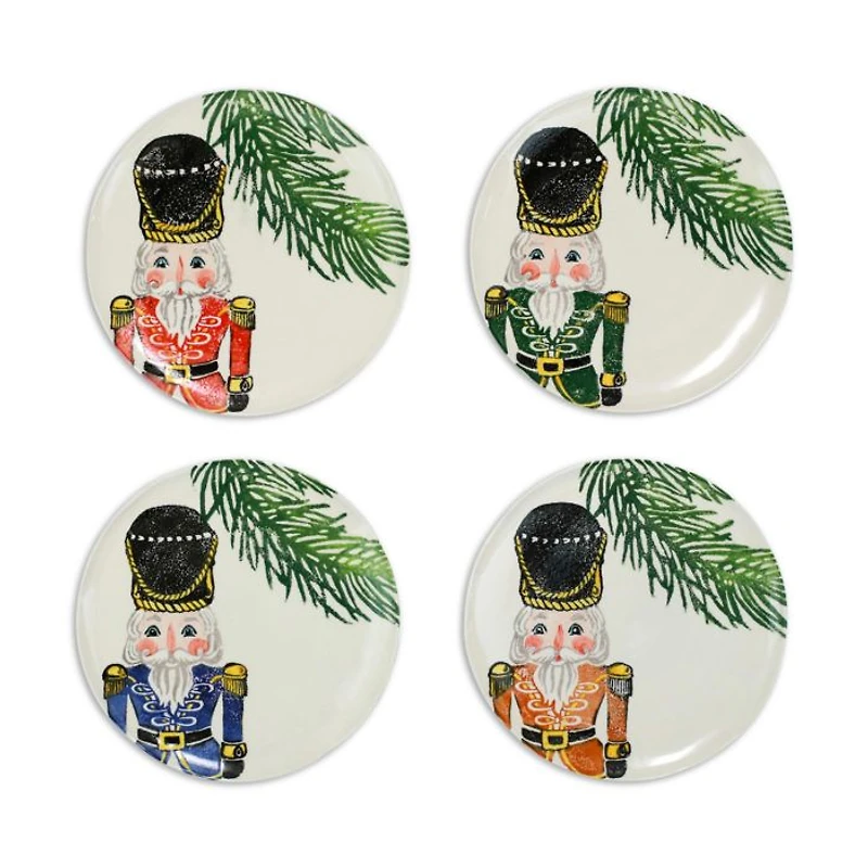 Nutcrackers Assorted Salad Plates, Set of 4