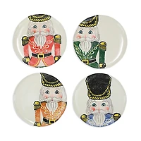 Vietri Nutcrackers Assorted Dinner Plates, Set of 4