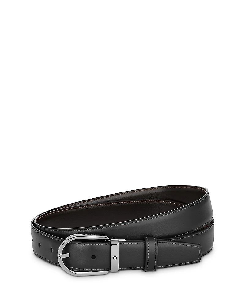 Montblanc Men's Reversible Horseshoe Buckle Belt