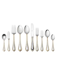 Mikasa Regent Bead Gold 65 Piece Flatware Set