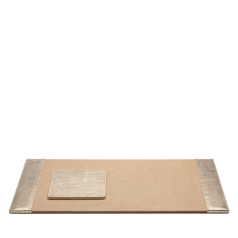 Pigeon & Poodle Viana Metallic Trim Blotter & Mouse Pad