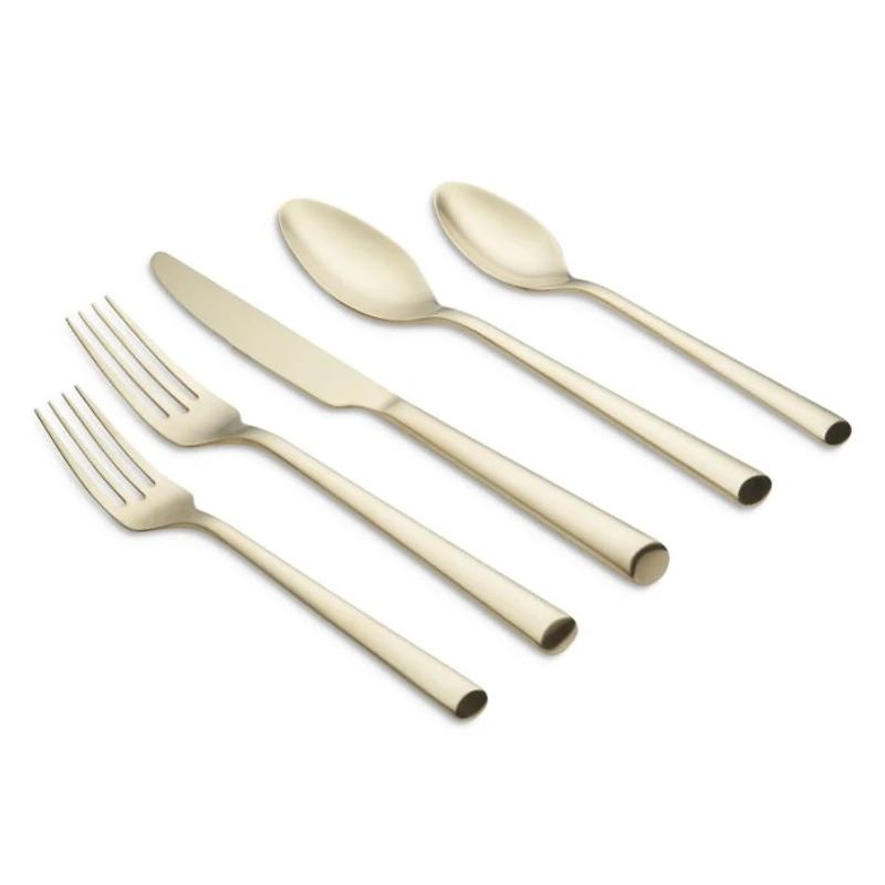 Gilda Champagne Satin 20 Piece Flatware Set