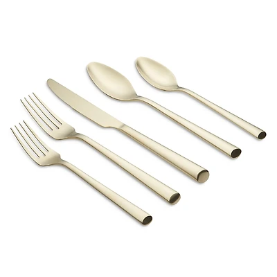 Cambridge Silversmiths Gilda Champagne Satin 20 Piece Flatware Set