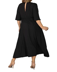 Slit-Sleeve Maxi Dress