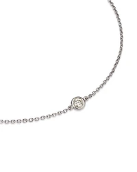 Diamond Bezel Set Bracelet in 14K White Gold, 0.10 tcw