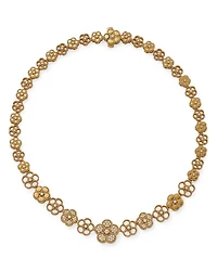 18K Yellow Gold Daisy Diamond Graduated Collar Necklace, 16" - Exclusive