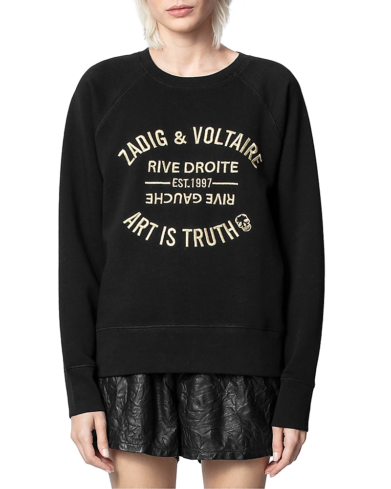 Zadig & Voltaire Message Print Cotton Sweatshirt