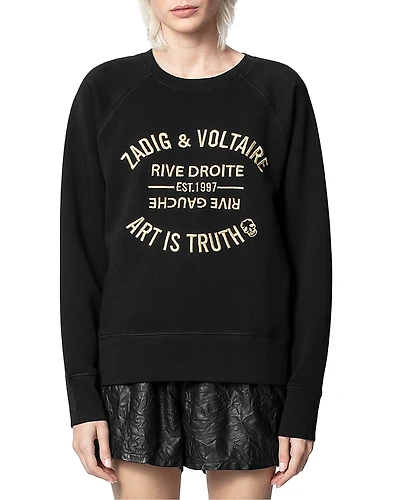 Zadig & Voltaire Message Print Cotton Sweatshirt