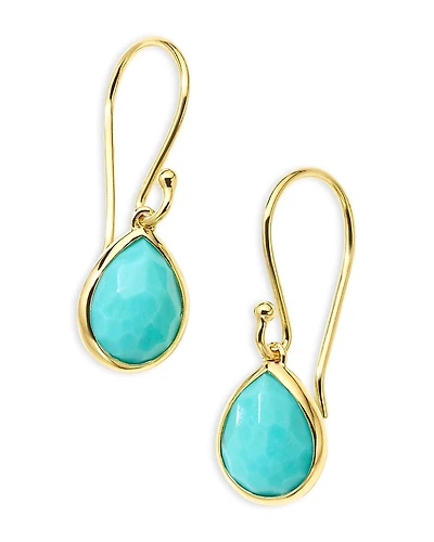 Ippolita 18K Yellow Gold Rock Candy Turquoise Teeny Teardrop Earrings