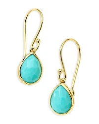 Ippolita 18K Yellow Gold Rock Candy Turquoise Teeny Teardrop Earrings