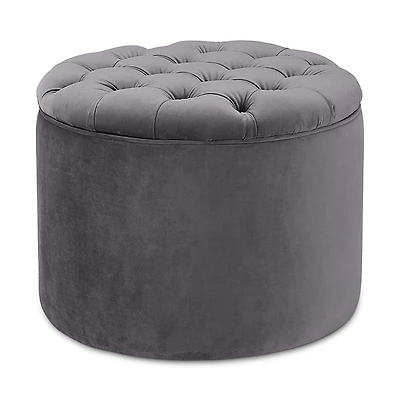 Tov Furniture Queen Velvet Storage Ottoman